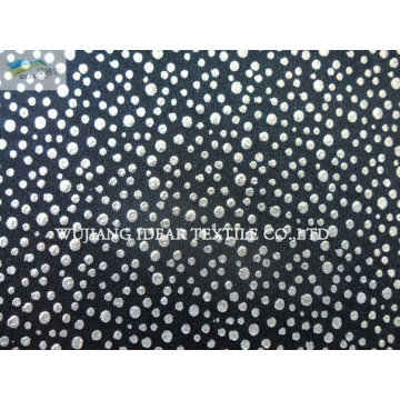 Bright Nylon Spandex Fabric With Silver Point Printed